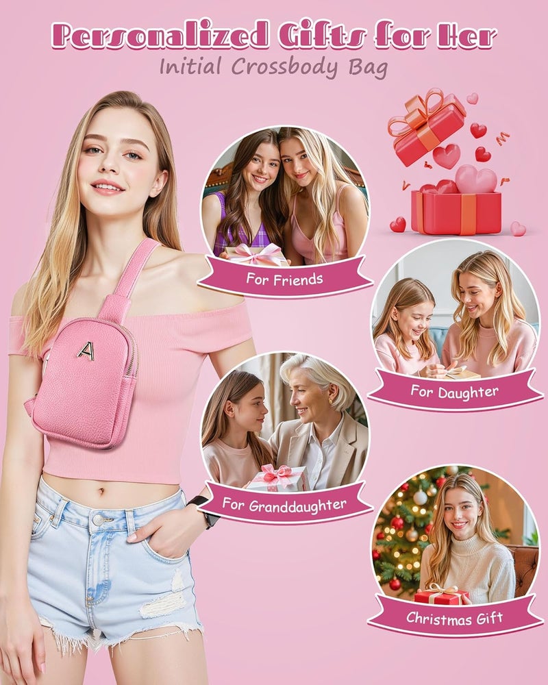 Freesya Store Gifts for 8 9 10 11 12 13 14 15 16 Year Old Girls, Initial Crossbody Bag for Girls, Birthday Gifts for Daughter Granddaughter, Tween Teen Girls Trendy Stuff, Graduation Gifts for 5th 8th Grade - Image 2